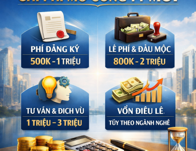 CHI PHÍ MỞ CÔNG TY MỚI TẠI THÀNH PHỐ HỒ CHÍ MINH 